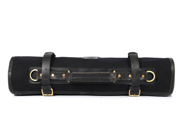 Malaga Canvas Knife Roll - Black - Aaron Leather Goods