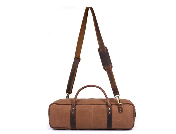 Malaga Canvas Knife Bag - Coffee - Aaron Leather Goods