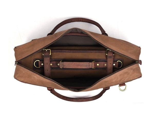 Malaga Canvas Knife Bag - Coffee - Aaron Leather Goods