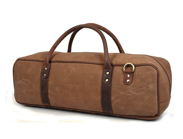 Malaga Canvas Knife Bag - Coffee - Aaron Leather Goods