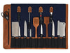 Malaga Canvas Knife Roll - Cobalt Blue - Aaron Leather Goods