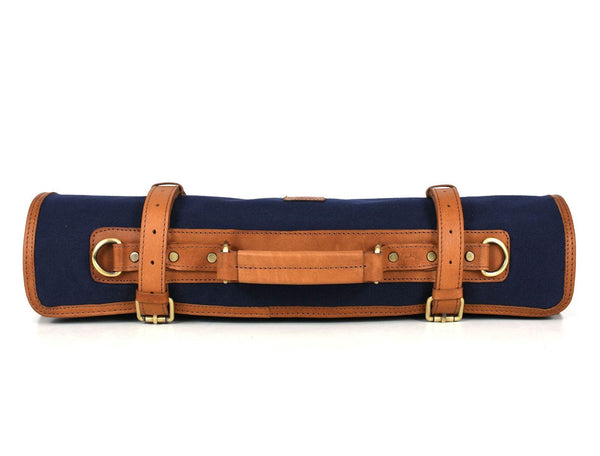 Malaga Canvas Knife Roll - Cobalt Blue - Aaron Leather Goods
