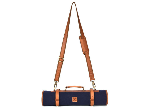 Malaga Canvas Knife Roll - Cobalt Blue - Aaron Leather Goods