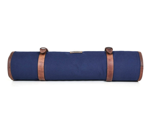 Malaga Canvas Knife Roll - Navy Blue - Aaron Leather Goods
