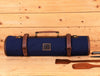 Malaga Canvas Knife Roll - Navy Blue - Aaron Leather Goods