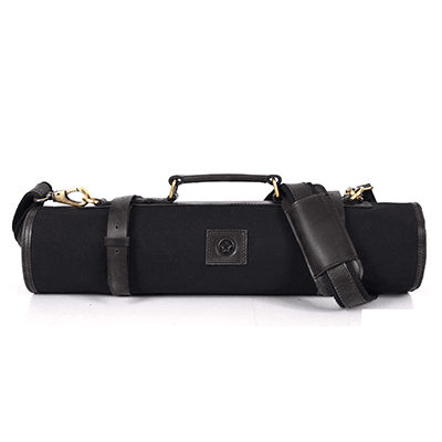 Malaga Canvas Knife Roll - Black - Aaron Leather Goods
