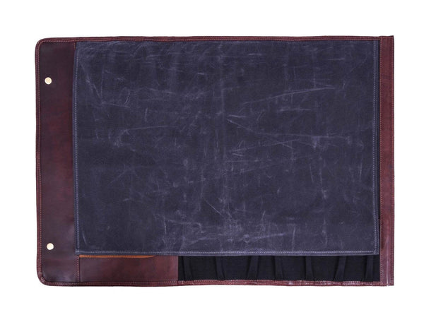 Vendome Canvas Knife Roll & Bag Combo - Grey - Aaron Leather Goods