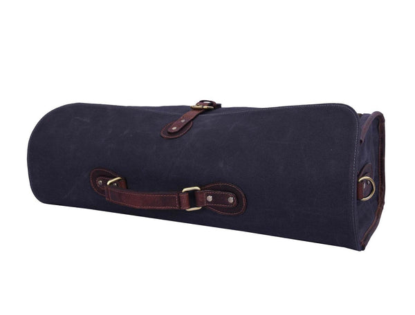 Vendome Canvas Knife Roll & Bag Combo - Grey - Aaron Leather Goods