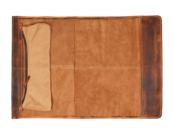 Vicenza Leather Knife Roll - Caramel Brown - Aaron Leather Goods