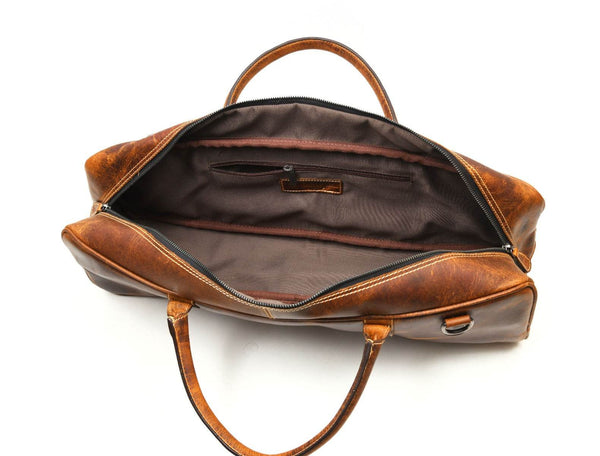 Vinceza Leather Knife Roll & Bag Combo - Tawny Brown - Aaron Leather Goods