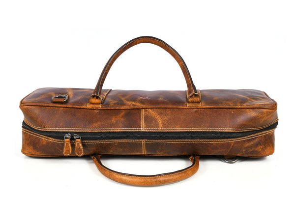 Vinceza Leather Knife Roll & Bag Combo - Tawny Brown - Aaron Leather Goods