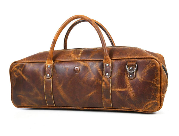 Vinceza Leather Knife Roll & Bag Combo - Tawny Brown - Aaron Leather Goods