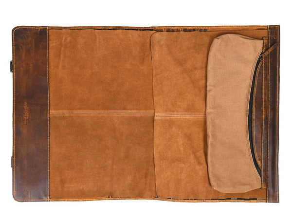 Vinceza Leather Knife Roll & Bag Combo - Tawny Brown - Aaron Leather Goods