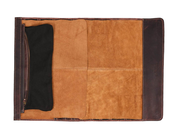 Vicenza Leather Knife Roll - Walnut Brown - Aaron Leather Goods