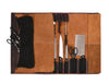 Vicenza Leather Knife Roll - Walnut Brown - Aaron Leather Goods