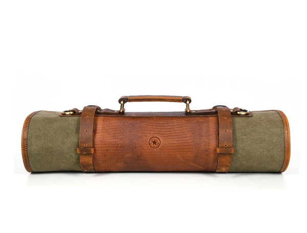 Marchena Canvas Knife Roll - Gingerbread - Aaron Leather Goods