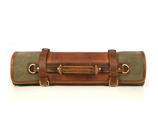 Marchena Canvas Knife Roll - Gingerbread - Aaron Leather Goods