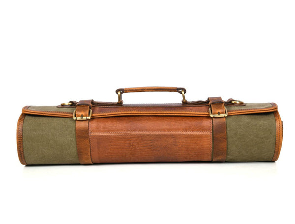Marchena Canvas Knife Roll - Gingerbread - Aaron Leather Goods