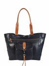 Abston Travel Tote Bag - Raven Black - Aaron Leather Goods