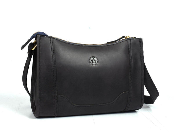 Madison Ladies Handmade Bag - Raven Black - Aaron Leather Goods