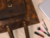 Brittany Travel Tote Bag – Caramel Brown - Aaron Leather Goods