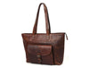 Brittany Travel Tote Bag – Walnut Brown - Aaron Leather Goods