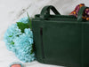 Toledo Leather Handbag - Pine Green - Aaron Leather Goods