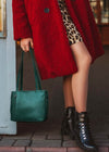 Toledo Leather Handbag - Pine Green - Aaron Leather Goods