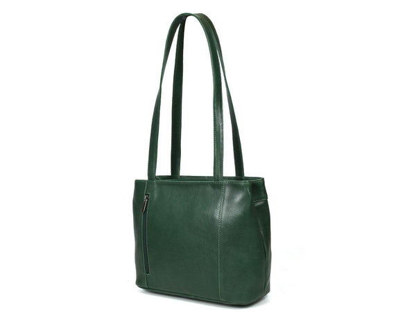 Toledo Leather Handbag - Pine Green - Aaron Leather Goods