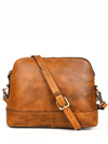 Requena Leather Crossbody Bag - Caramel Brown - Aaron Leather Goods