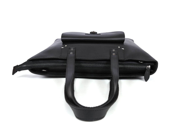 Brittany Travel Tote Bag – Raven Black - Aaron Leather Goods