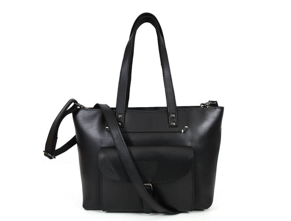 Brittany Travel Tote Bag – Raven Black - Aaron Leather Goods
