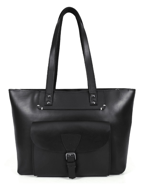 Brittany Travel Tote Bag – Raven Black - Aaron Leather Goods