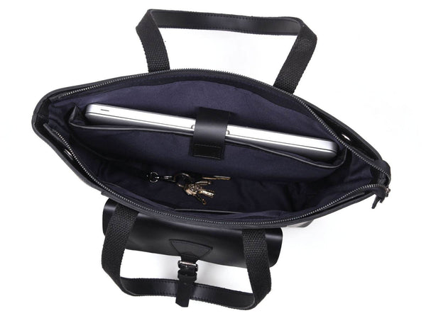 Brittany Travel Tote Bag – Raven Black - Aaron Leather Goods