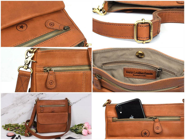 Havana Sling Bag - Caramel Brown - Aaron Leather Goods