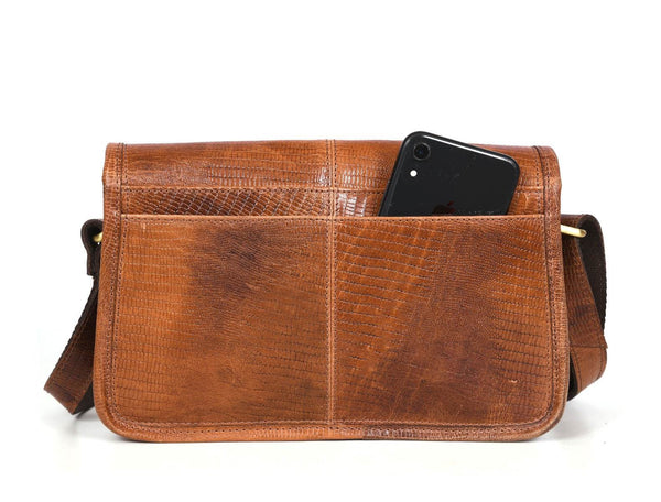 Ourense Leather Crossbody Bag - Gingerbread - Aaron Leather Goods