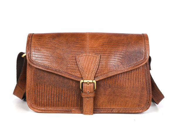 Ourense Leather Crossbody Bag - Gingerbread - Aaron Leather Goods