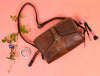 Ourense Leather Crossbody Bag - Gingerbread - Aaron Leather Goods