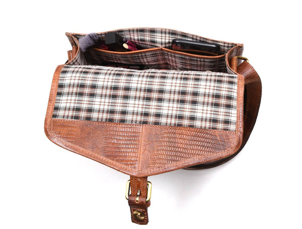 Ourense Leather Crossbody Bag - Gingerbread - Aaron Leather Goods