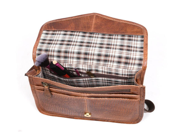 Ourense Leather Crossbody Bag - Gingerbread - Aaron Leather Goods