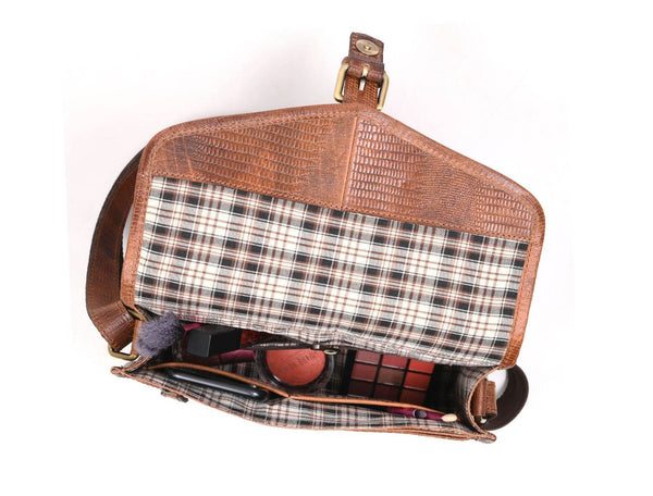 Ourense Leather Crossbody Bag - Gingerbread - Aaron Leather Goods