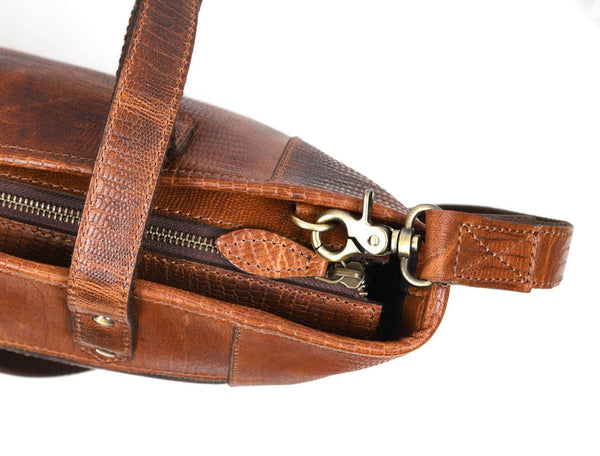 Mieres Travel Tote Bag Combo – Gingerbread - Aaron Leather Goods