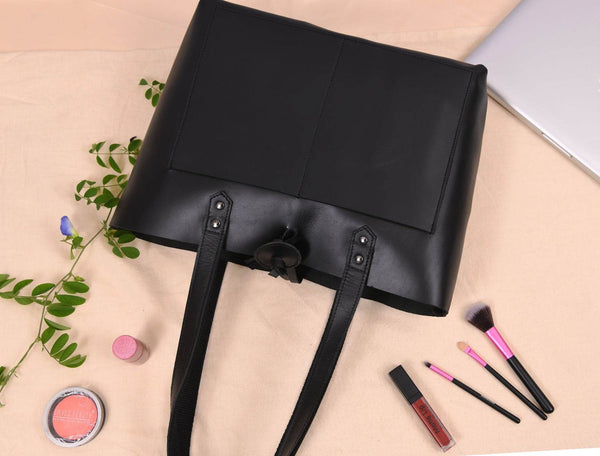 Melilla Travel Tote Bag – Raven Black - Aaron Leather Goods