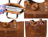 Melilla Travel Tote Bag – Caramel Brown - Aaron Leather Goods