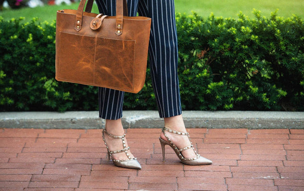 Melilla Travel Tote Bag – Caramel Brown - Aaron Leather Goods