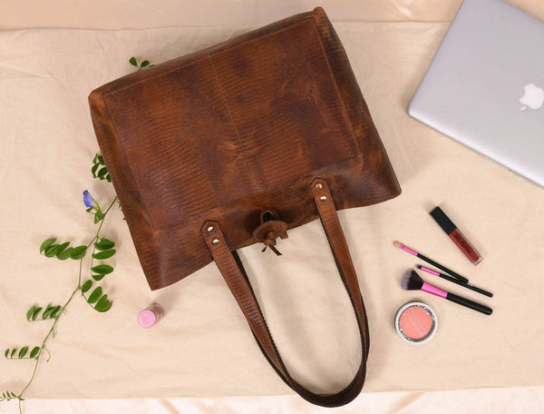 Melilla Travel Tote Bag – Gingerbread - Aaron Leather Goods