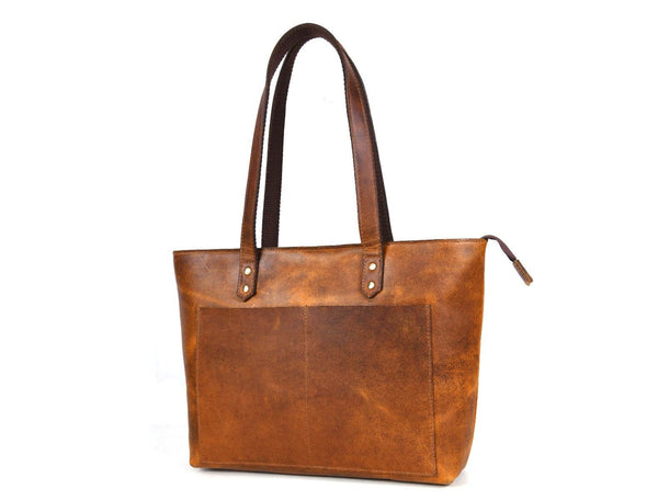 Canaria Travel Tote Bag – Caramel Brown - Aaron Leather Goods