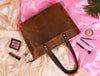 Canaria Travel Tote Bag – Caramel Brown - Aaron Leather Goods