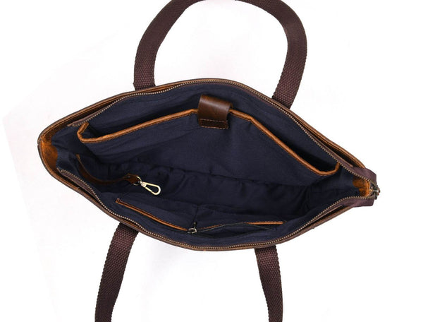 Canaria Travel Tote Bag – Caramel Brown - Aaron Leather Goods