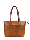 Canaria Travel Tote Bag – Caramel Brown - Aaron Leather Goods